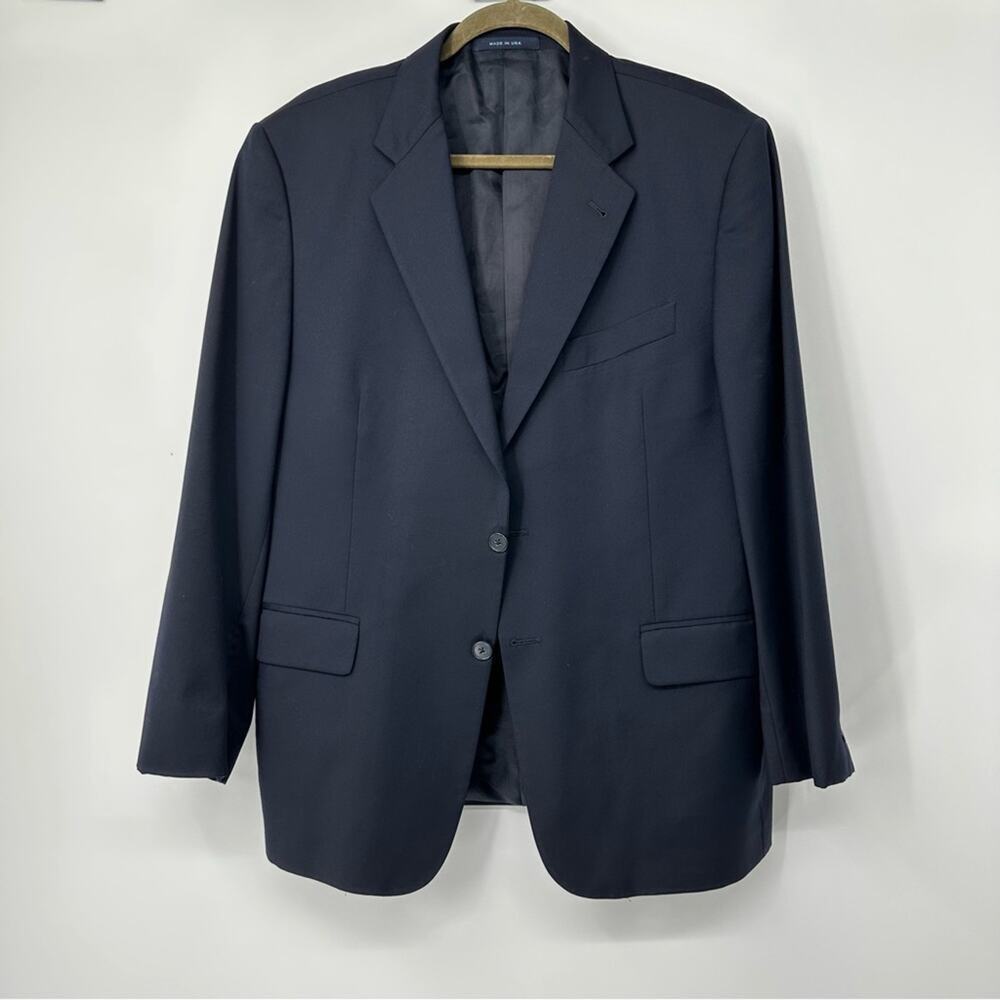Joseph Abboud Loro Piana Wool 2 Button Blazer in Black Size 40R